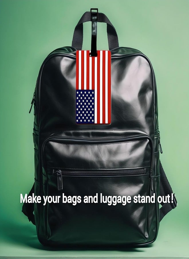 ANINIUCN American Flag Luggage Tag Travel Bag Identifier - Durable Silicone Suitcase Label with Privacy Card for Easy Identification - Image 4